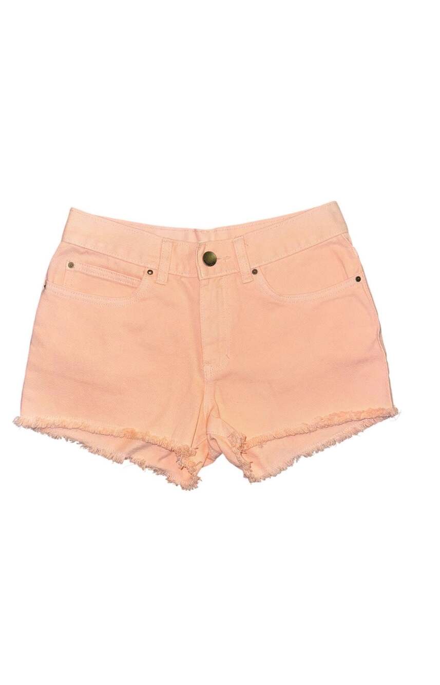 Billabong Peach Pink Denim Cut Off Shorts Size 24